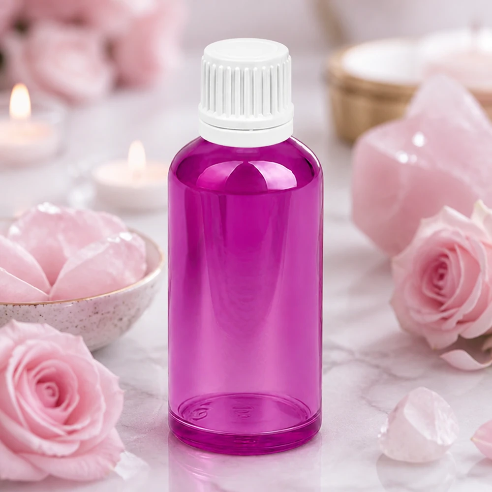 Medische 50ml druppelfles violet met steriel oppervlak voor farmaceutische toepassingen