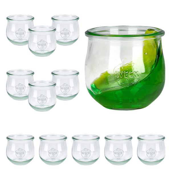 Set van 12 Weck potten 370ml tulpenpot Set van 12 Weck potten 370ml tulpenpot
