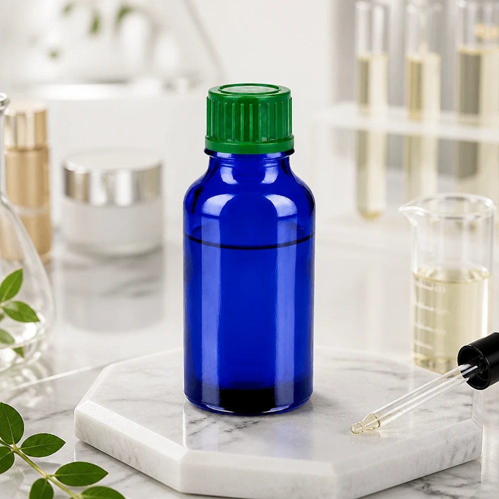 20ml flesje 11mm SV groen STD BlueLine UT18/20 20 ml pipetfles van blauw borosilicaatglas met lekvrije groene BlueLine-dop