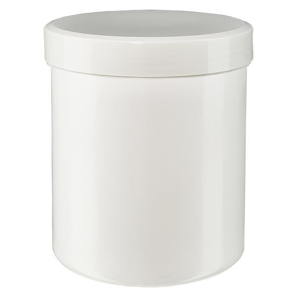 Zalfpot 100 g wit met schroefdeksel wit (PP) Zalfpot 100 g wit met schroefdeksel wit (PP)