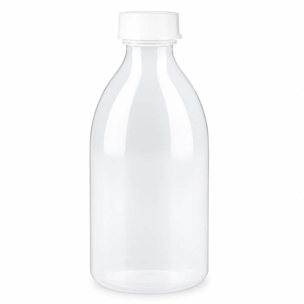 Nauwe hals laboratoriumfles 250ml met schroefsluiting Lege, doorzichtige laboratoriumfles met smalle hals van 250 ml met kindveilige schroefdop