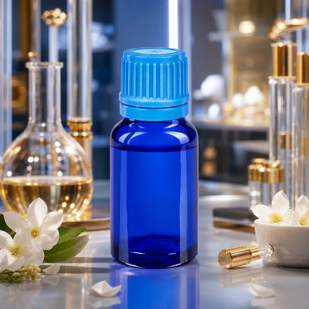 10ml flacon 11mm SV blauw OV BlueLine UT18/10 10ml violet glazen fles BlueLine serie met optimale houdbaarheid voor actieve ingrediënten