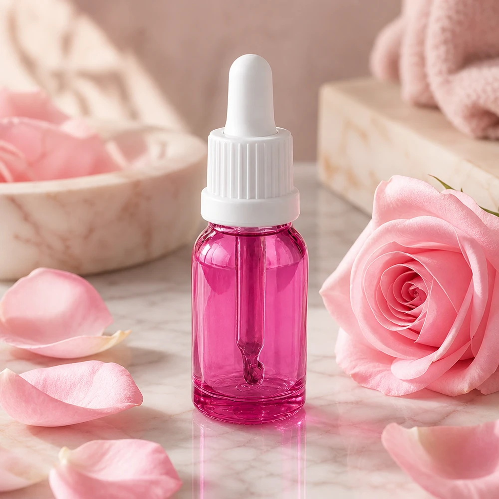 Klein doseerflesje 10ml violet met witte pipet OV PurpleLine UT18/10