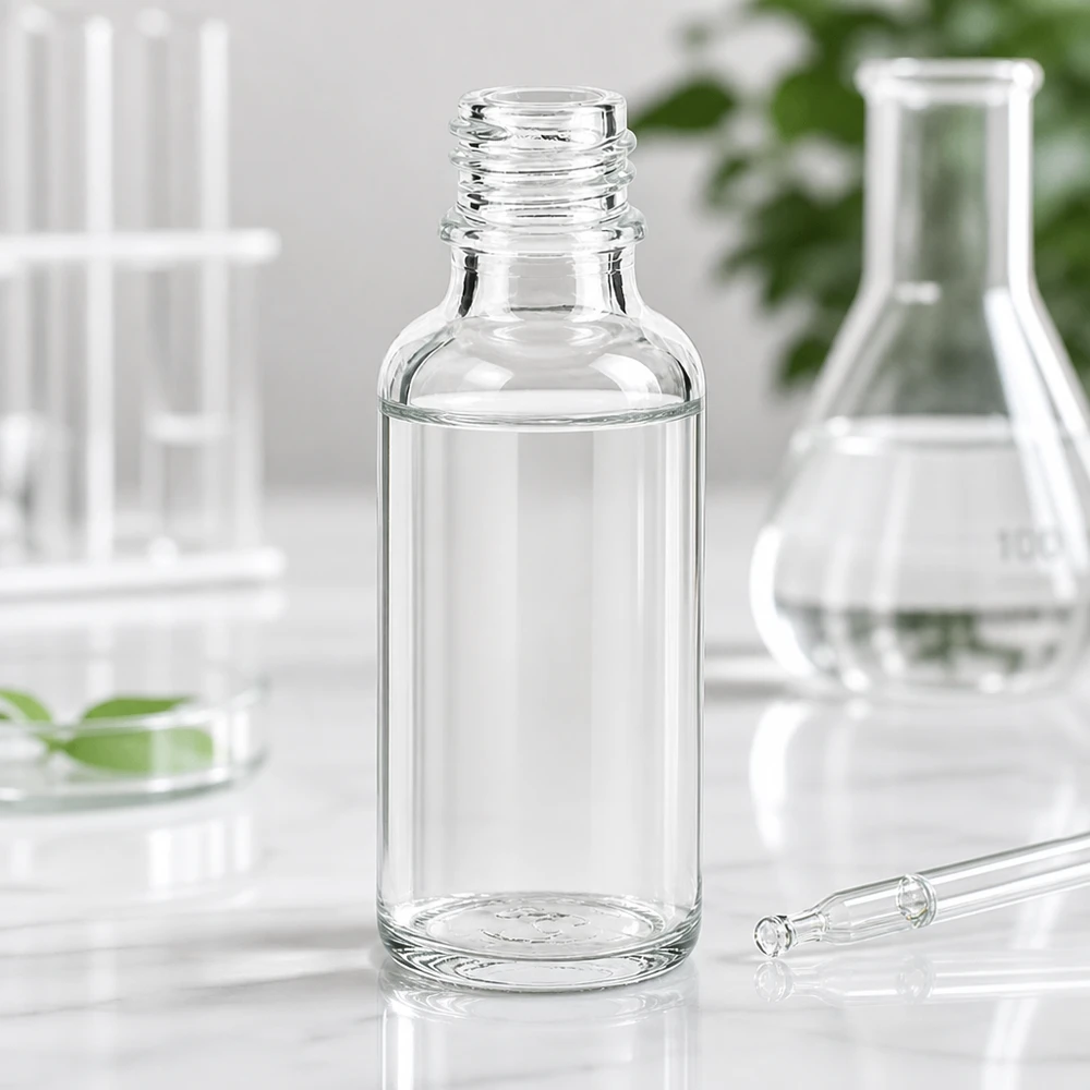 Ronde ApoGlas apothekersfles van 30 ml met klassieke vorm voor professionele toepassingen