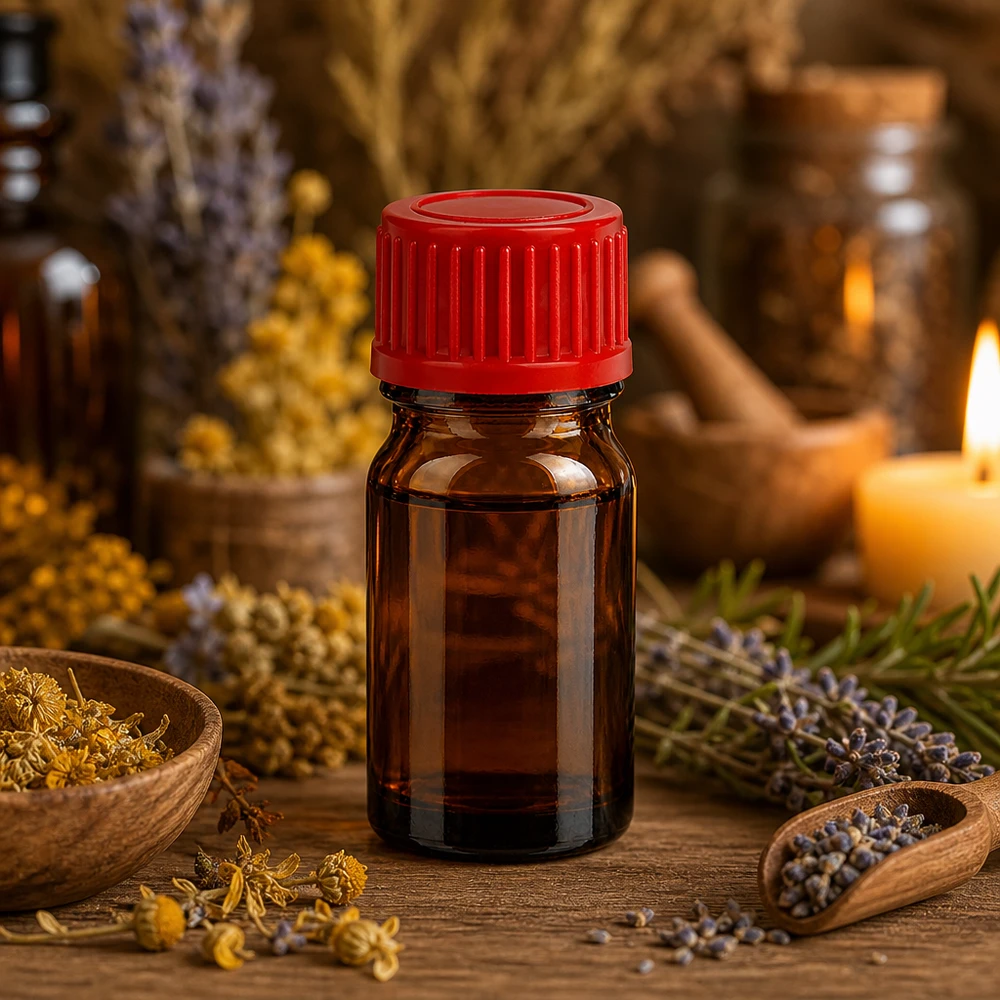 5ml flesje 11mm SV rood STD BrownLine UT18/5 Compact 5ml laboratoriumflesje van UV-beschermend amberkleurig glas met rode dop voor veilig opbergen