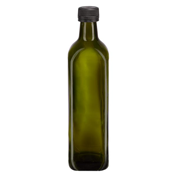 750 ml likeurfles vierkant olijfgroen glas incl. schroefsluiting zwart (PP 31,5 mm) met uitgietring met garantiesluiting (OV) 750 ml likeurfles vierkant olijfgroen glas incl. schroefsluiting zwart (PP 31,5 mm) met uitgietring met garantiesluiting (OV)