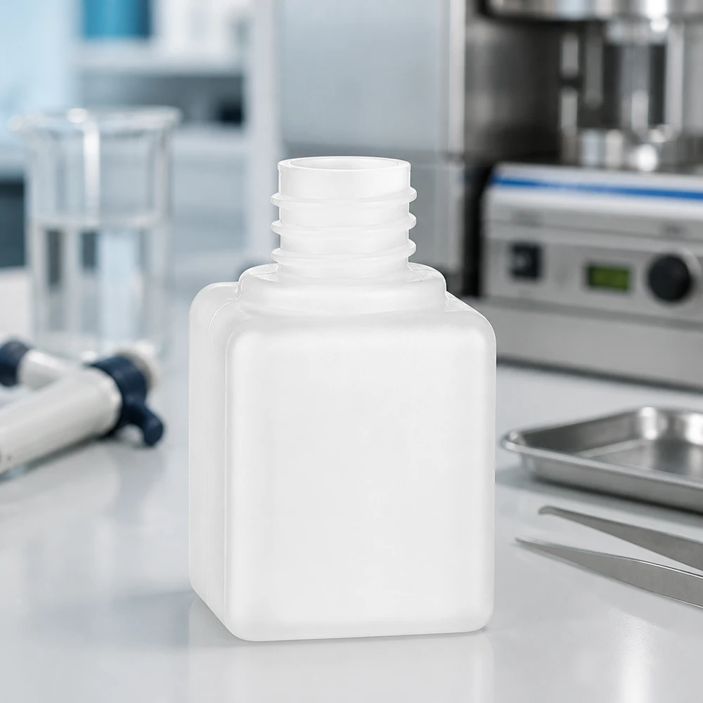 Chemicaliënfles 20 ml, nauwe hals 20 ml PE-HD-container voor chemicaliën, GL18, smalle hals, ideaal voor het bewaren van monsters in het laboratorium