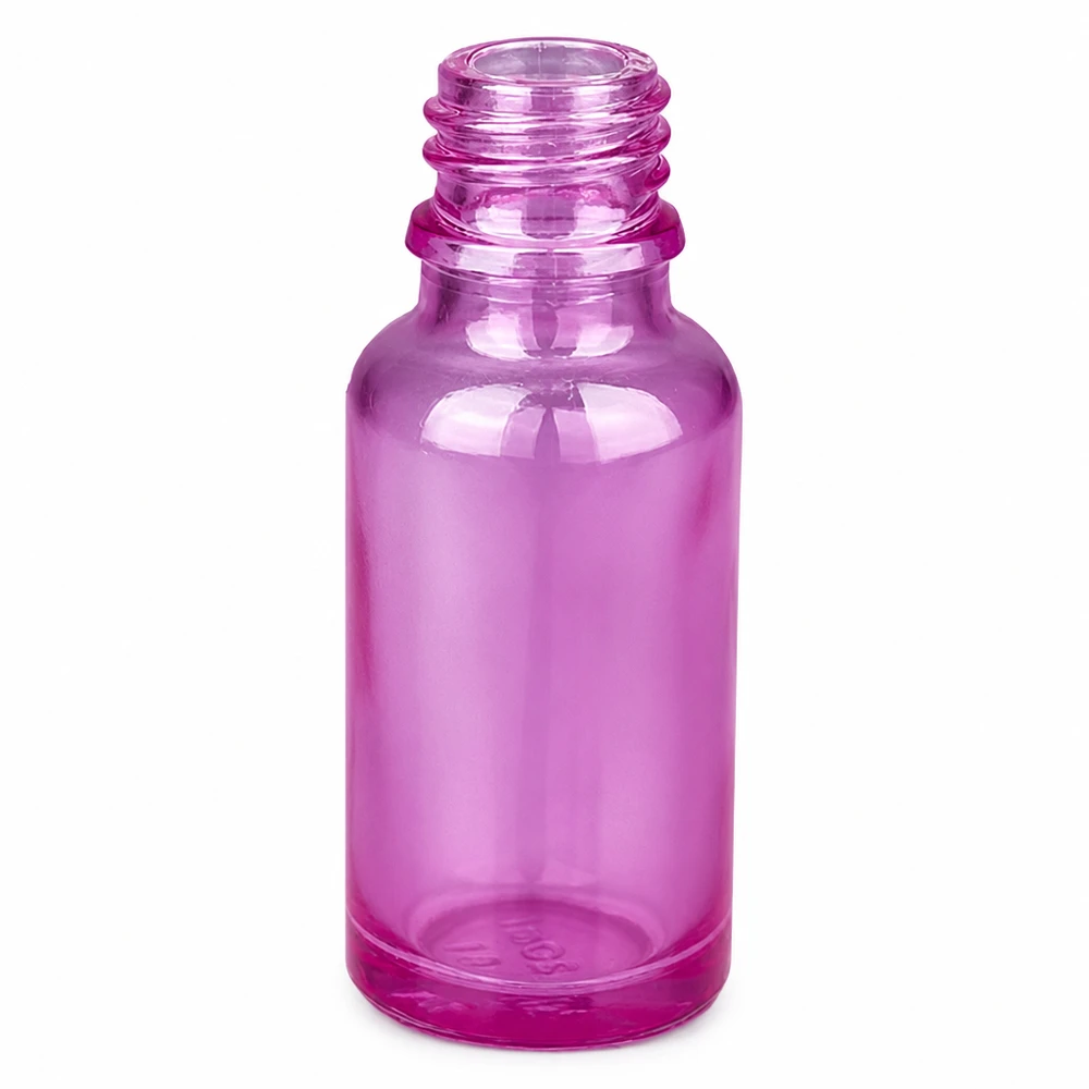 20ml spuitfles wit/transparant Standaard PurpleLine UT18/20 20ml cosmeticafles violet transparant met wijde opening voor gemakkelijk vullen