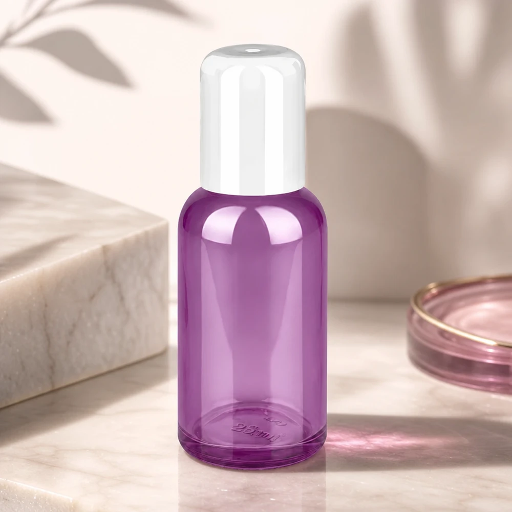 30ml rolfles wit standaard PurpleLine UT18/30 Stijlvolle 30ml roll-on flacon in een trendy paars ontwerp voor moderne cosmeticalijnen