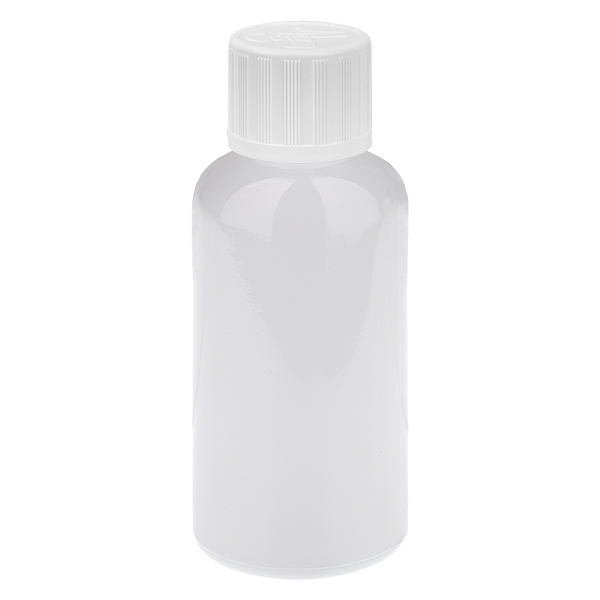 50 ml flesje 11 mm schroefdop wit standaard kinderveilig WhiteLine UT18/50