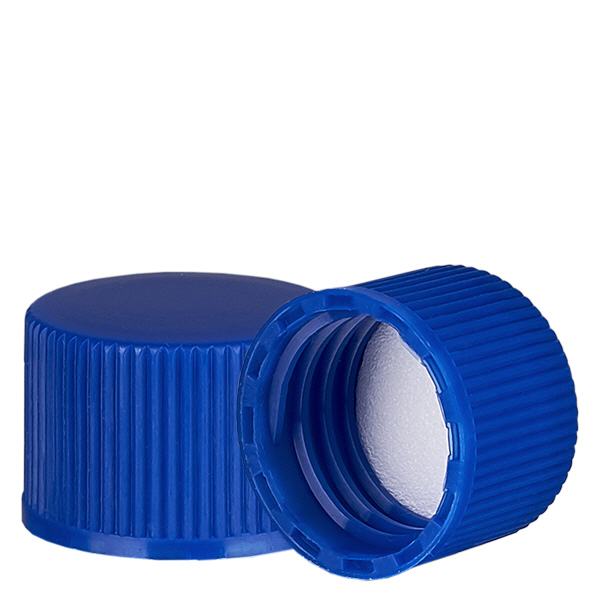 Schroefsluiting blauw met PE inzet, S20x3