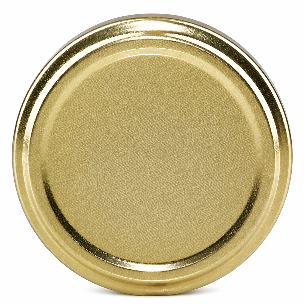 82 mm BasicSeal-deksel goud (TO82) UNiTWIST Gouden metalen deksel BasicSeal 82 mm TO82 UniTwist, glanzend oppervlak
