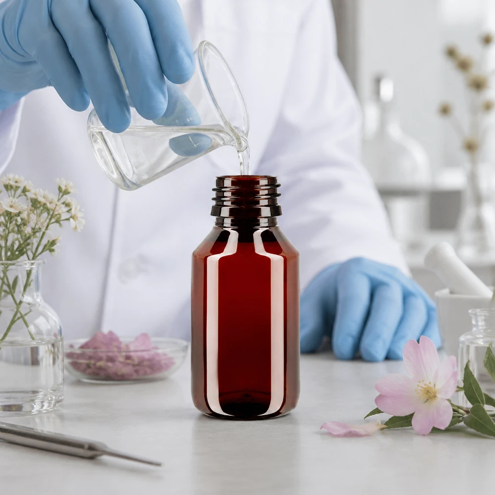 PET-fles 50ml PP28 zonder dop Lichtbestendige PET-fles van 50 ml met PP28-schroefdraad voor natuurlijke cosmetica en aromatherapie
