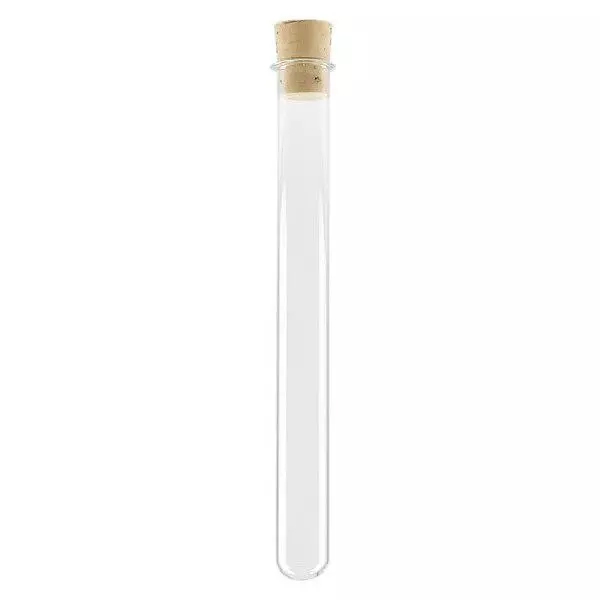 Reageerglas 160x15mm borosilicaatglas met kurk
