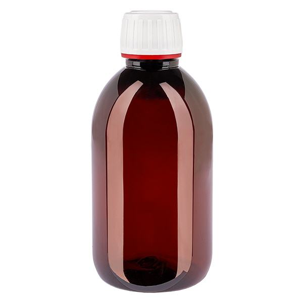 PET-fles 250 ml met witte flip-top dop. PET-fles 250 ml met witte flip-top dop.