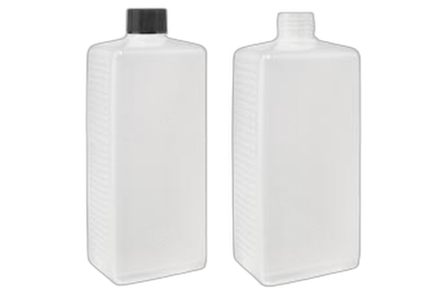 Rechthoekige plastic flessen