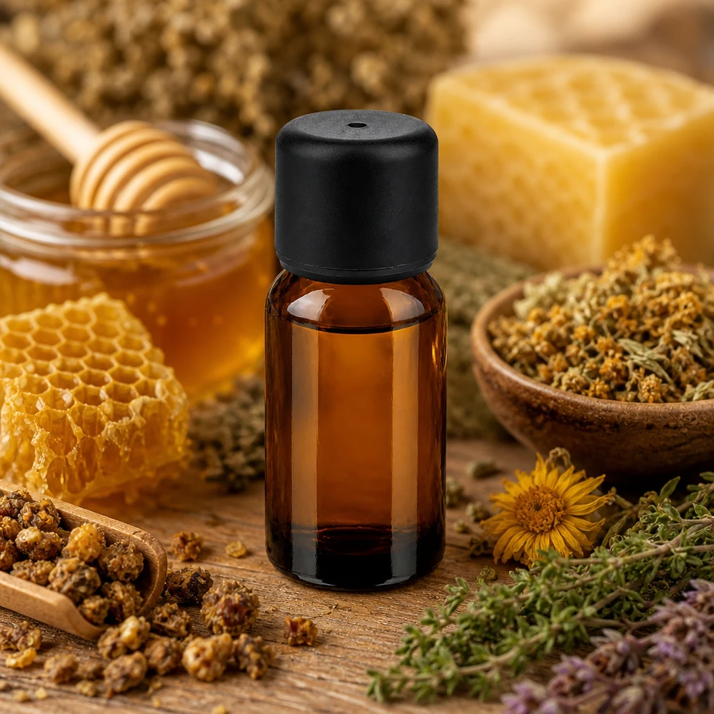 10ml fles 6mm SV zwart STD BrownLine UT18/10 Compact amberkleurig glazen flesje van 10 ml met 6 mm opening voor het nauwkeurig doseren van aromatische oliën