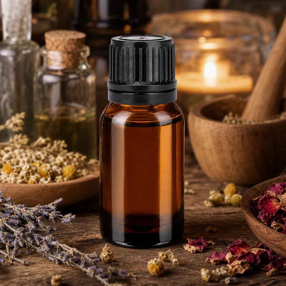 10ml SV BrownLine glazen flesje met 11mm opening, ideaal voor het nauwkeurig doseren van essentiële oliën