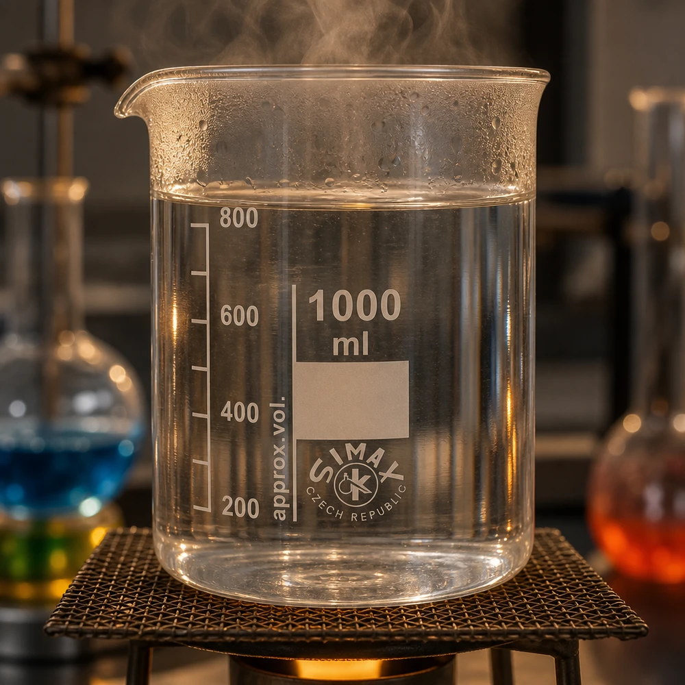 Transparant bekerglas 1000ml met lage vorm gemaakt van borosilicaatglas voor veilig laboratoriumgebruik