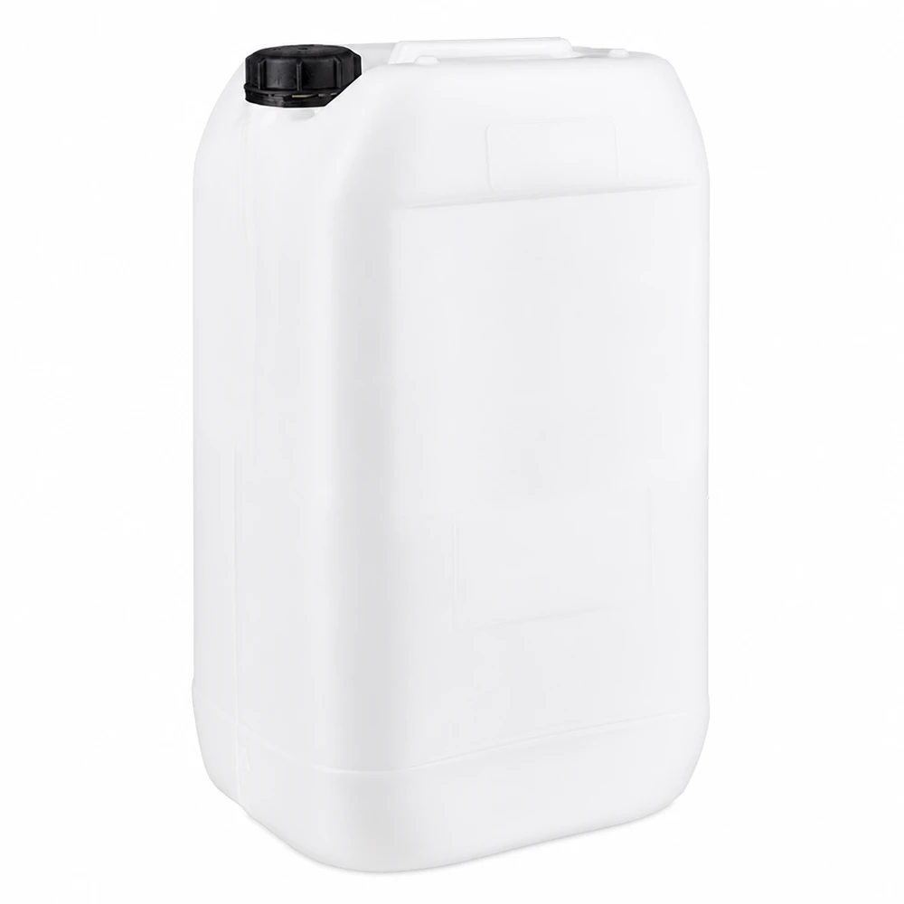 15l jerrycan, UN-toelating, met schroefsluiting Stevige opslagkanister van 15 liter, gemaakt van wit kunststof, met schroefdop OV