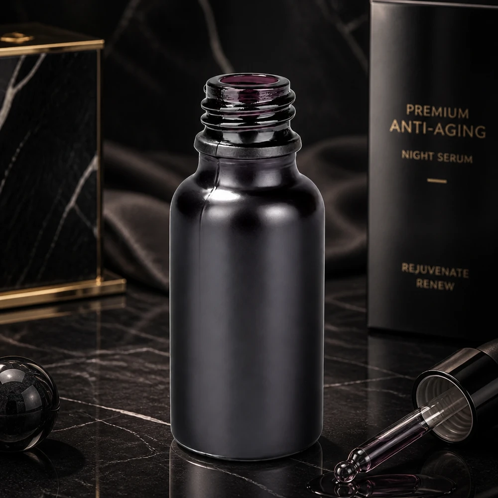Professionele 20ml druppelflacon BlackLine UT18/20 voor het nauwkeurig doseren van verzorgingsproducten