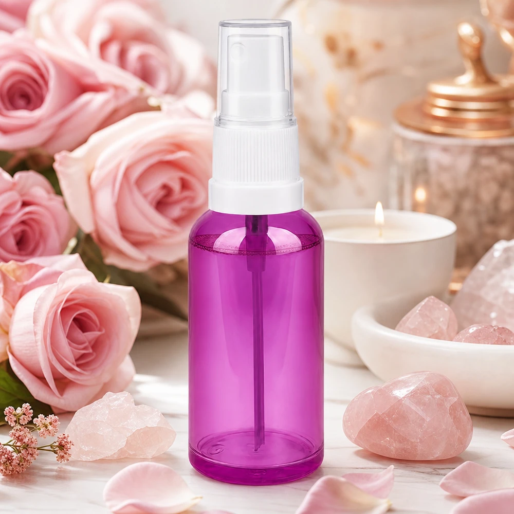 Praktische PurpleLine spuitfles van 50 ml met ergonomische witte spuitkop