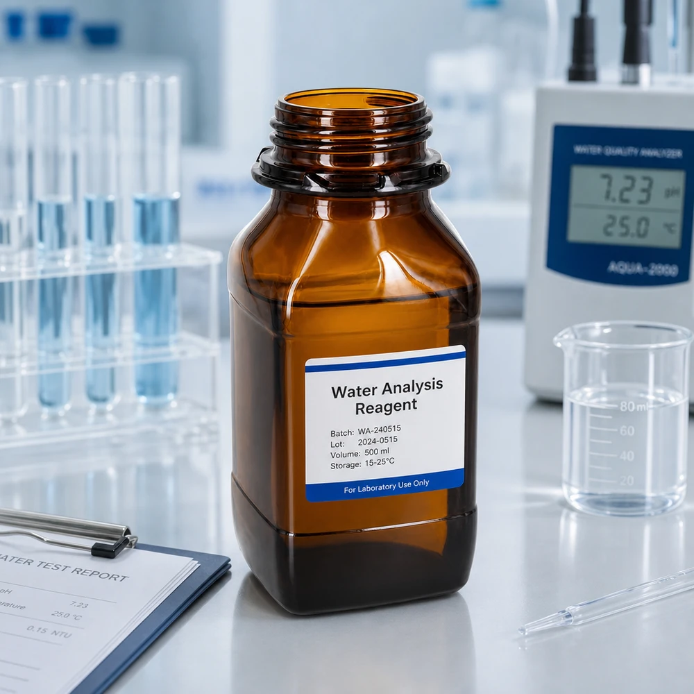 Precieze laboratoriumfles van 500 ml met schroefdop voor het veilig bewaren van reagentia