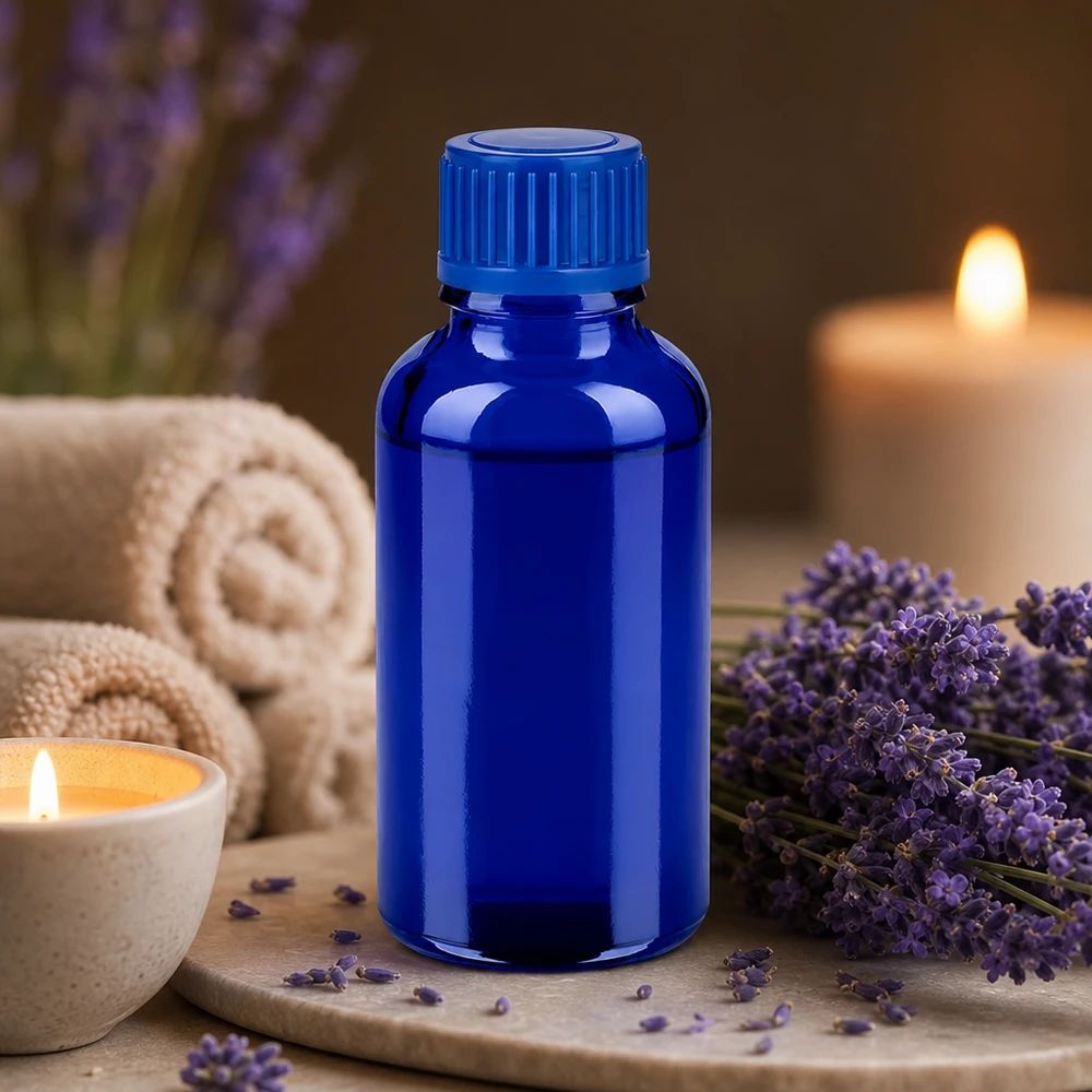 30ml flacon 11mm SV blauw STD BlueLine UT18/30 UV-bestendige blauwe glazen fles van 30 ml biedt optimale bescherming voor lichtgevoelige stoffen