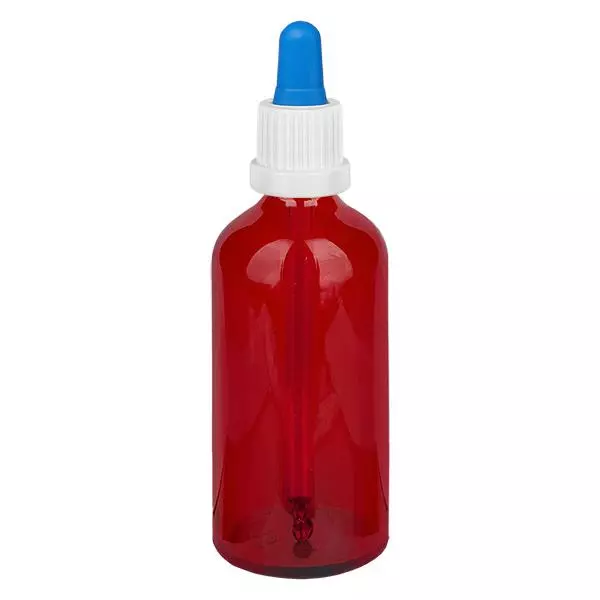 100ml pipetfles wit/blauw OV RedLine UT18/100 100ml pipetfles wit/blauw OV RedLine UT18/100