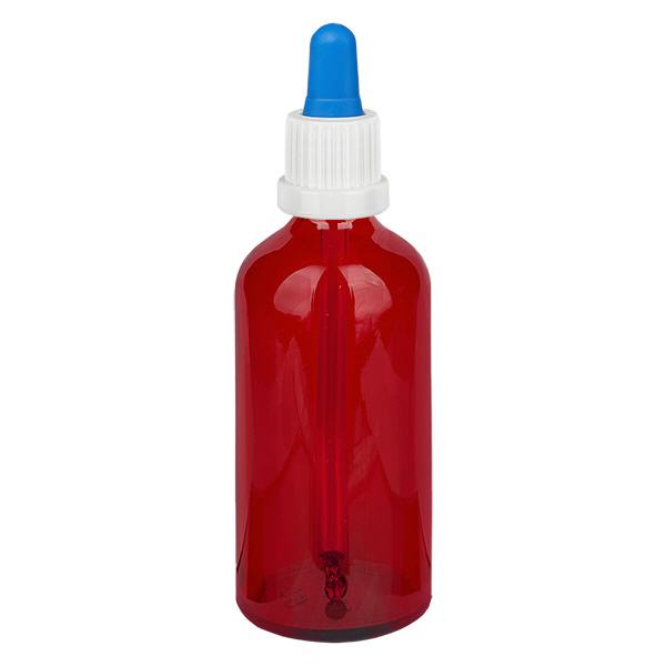 100ml pipetfles wit/blauw OV RedLine UT18/100 100ml pipetfles wit/blauw OV RedLine UT18/100
