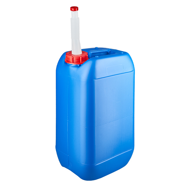 Canister 15 liter blauw met flexibele uitloop