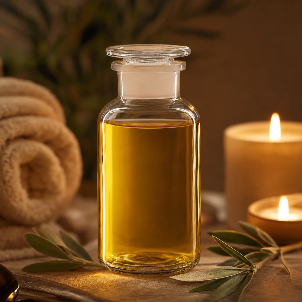 Glazen fles met ronde schouders, 500 ml, met luchtdichte stop voor olijfolie en natuurlijke cosmetica