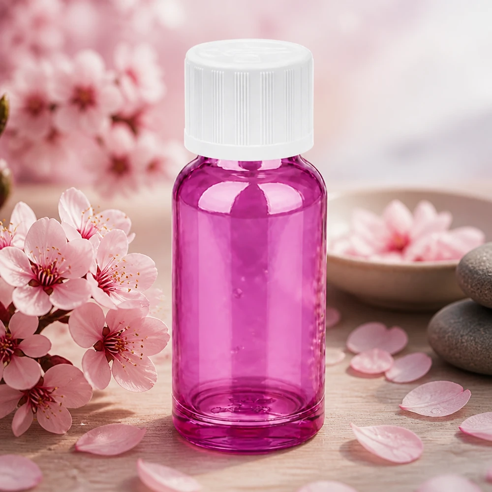 20ml druppelfles 1,2mm wit standaard kindveilig PurpleLine.UT18/20 Professionele 20ml druppelfles in transparant paars voor farmaceutische toepassingen