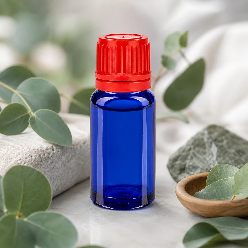 10ml flesje 11mm SV rood OV BlueLine UT18/10 Professionele 10ml glazen fles BlueLine serie met strakke rode schroefdop voor laboratoriumgebruik