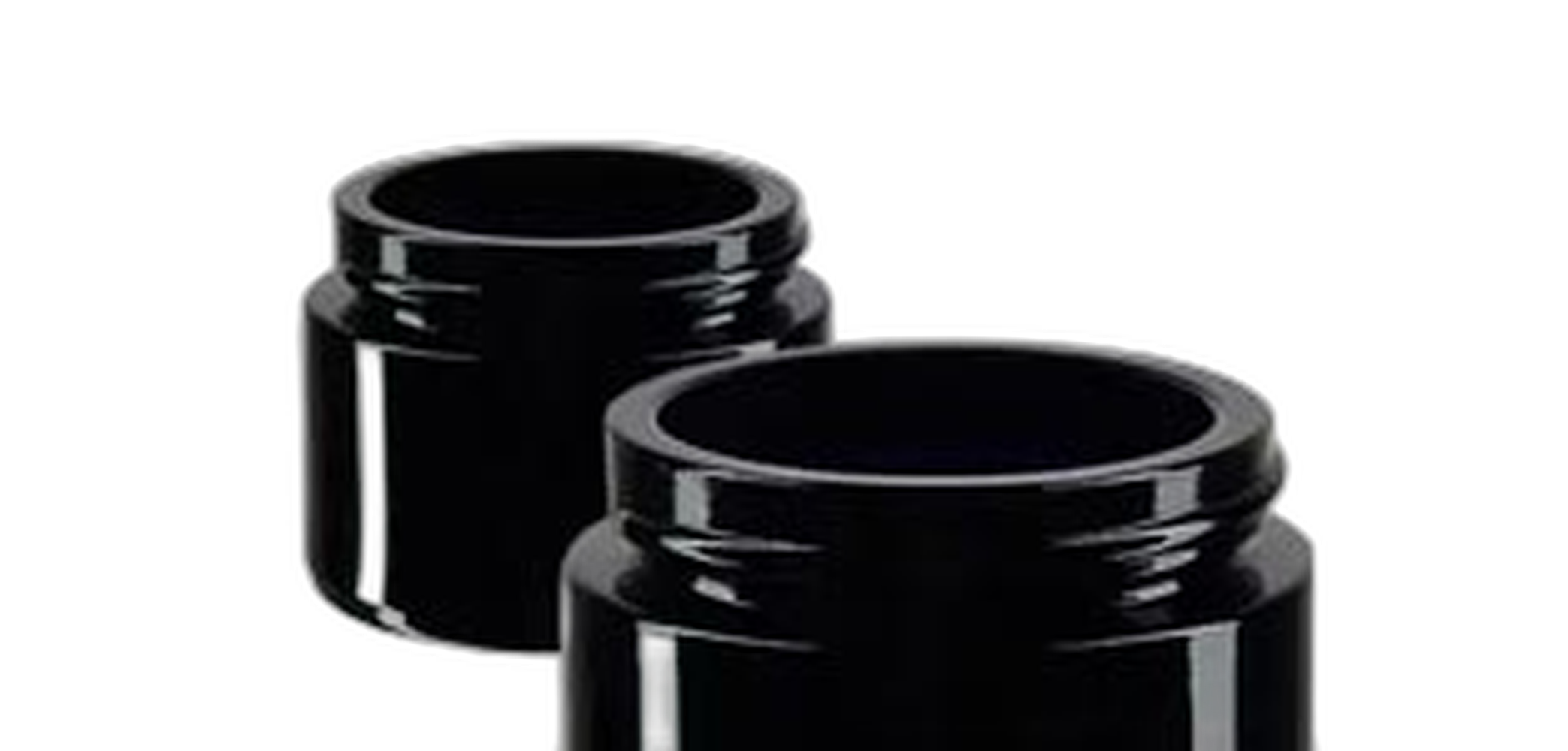 Glazen pot violet zonder deksel