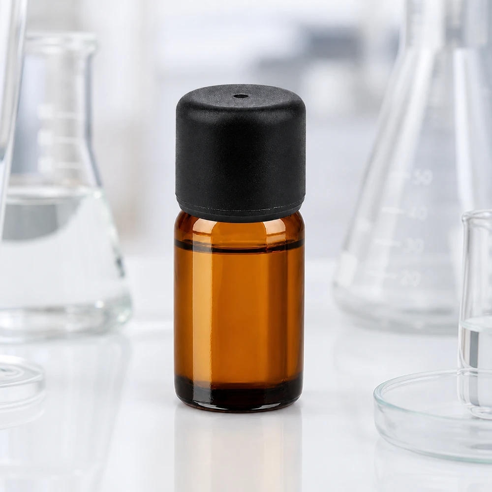 5ml flacon 6mm SV zwart STD BrownLine UT18/5 Premium 5ml amberkleurig glazen flesje met 6mm standaard dop voor professionele laboratoriumtoepassingen