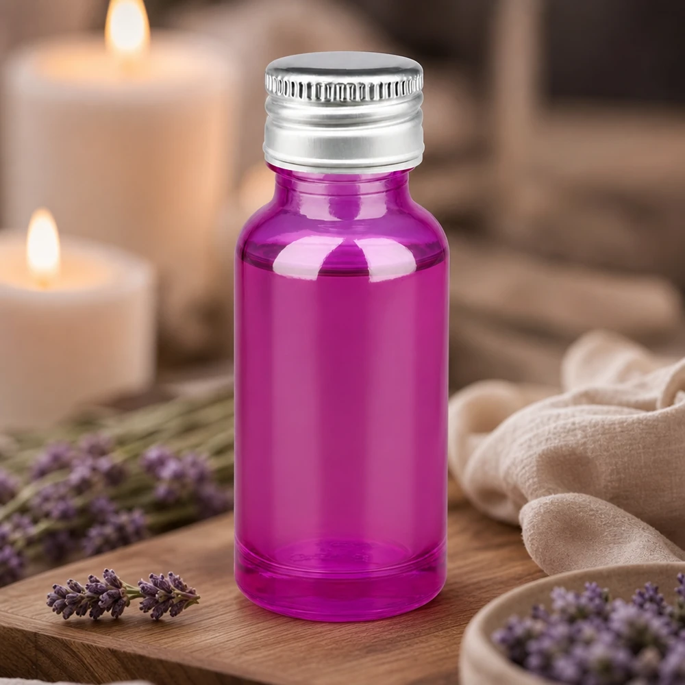 20ml fles 11mm schroefdop aluminium-zilver standaard PurpleLine.UT18/20 Violet flesje van 20 ml met goed sluitende aluminium dop voor veilig opbergen