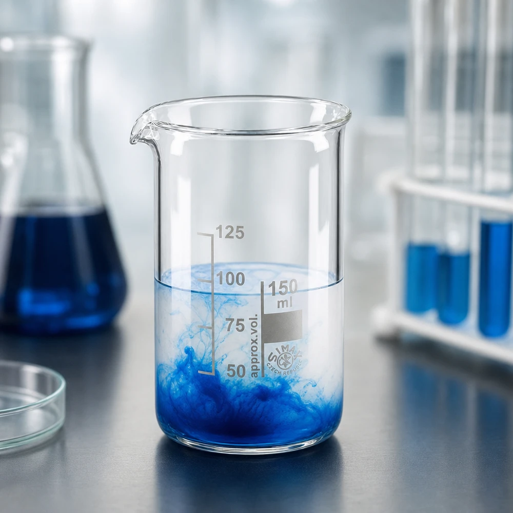 Hoogvormig laboratoriumglas 150 ml, borosilicaat, met zichtbare volumemarkering tot 125 ml
