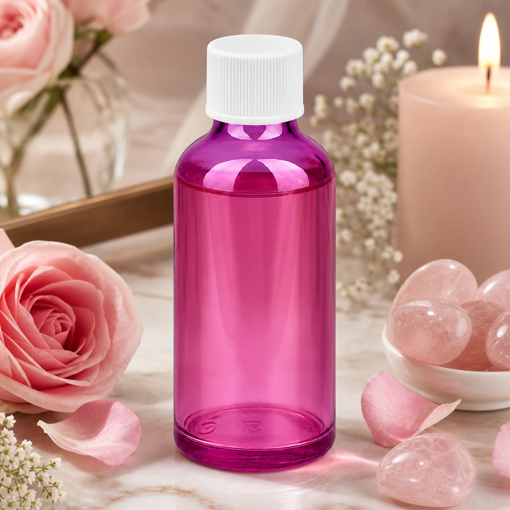 50ml pipetfles 11mm schroefdop wit standaard PurpleLine UT18/50 Handig 50ml violet glazen flesje met stevige dop voor mobiel gebruik onderweg