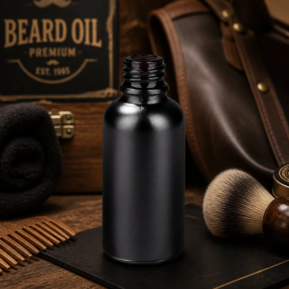 Robuuste 30ml apothekersfles BlackLine van dikwandig glas voor het veilig bewaren van vloeistoffen
