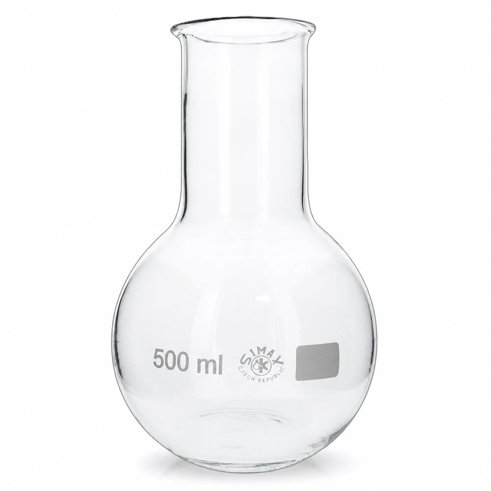 Grote erlenmeyer van 500 ml met brede opening voor eenvoudig vullen en schoonmaken