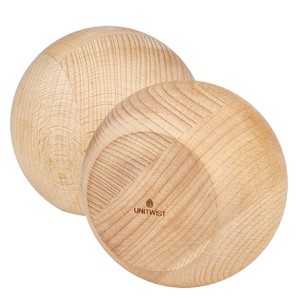 1590ml cilinderglas WECK RR100 met houten bal Beukenhouten kogelstop voor WECK pot 1590ml RR100 - Close-up van de natuurlijke houtnerf en afwerking