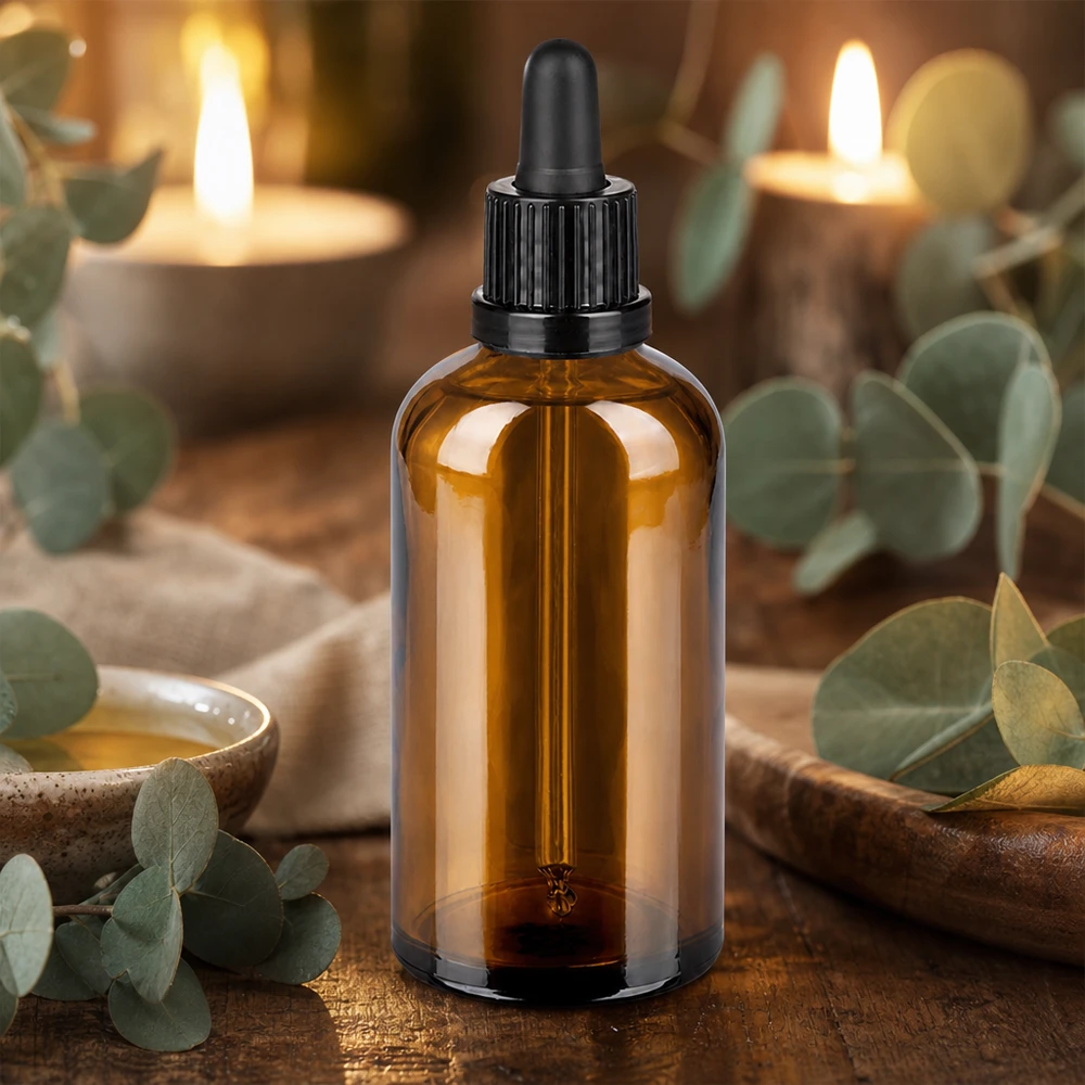 100 ml druppelfles van donker glas met ergonomische pipet voor nauwkeurig doseren