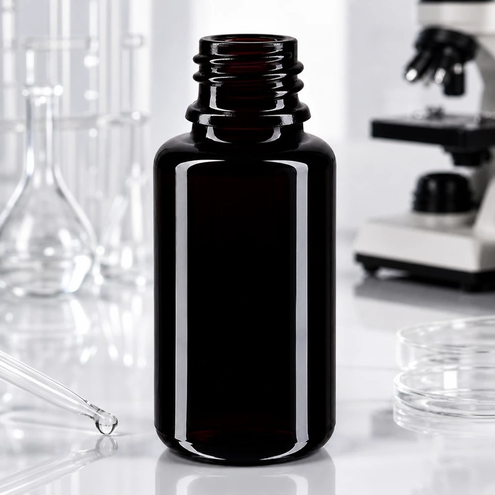 Zwart-violet Orion druppelflesje 20ml gemaakt van Miron-glas met een matte afwerking