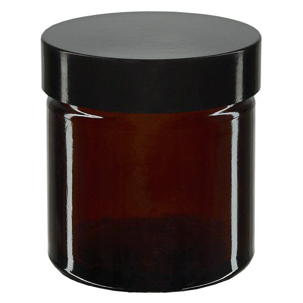 Glazen pot 60ml bruin glas 51mm/R3, zonder sluiting
