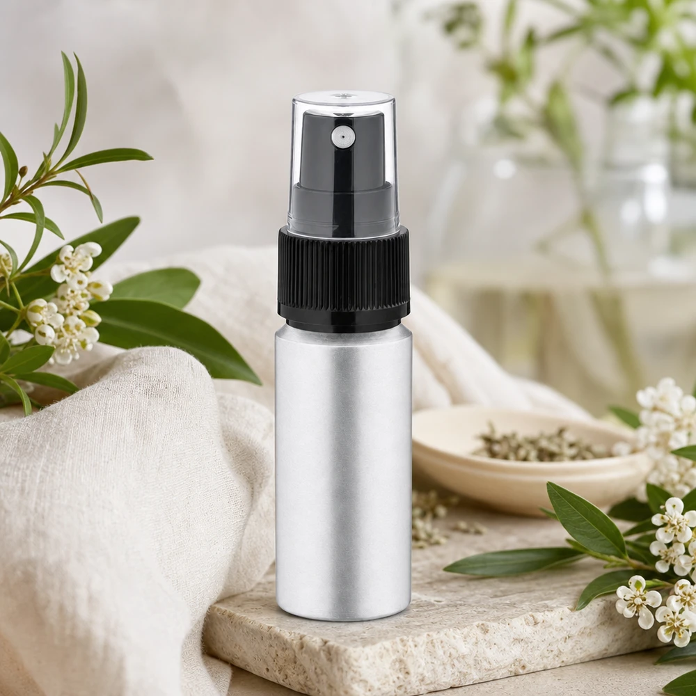 Elegante 20ml aluminium verstuiverfles met matte coating voor luxe cosmeticamerken