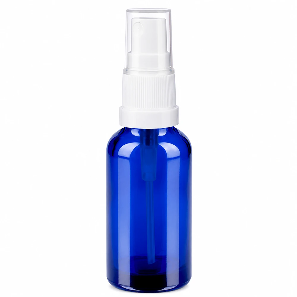 BlueLine spuitfles 30ml in kobaltblauw beschermt de inhoud tegen UV-licht