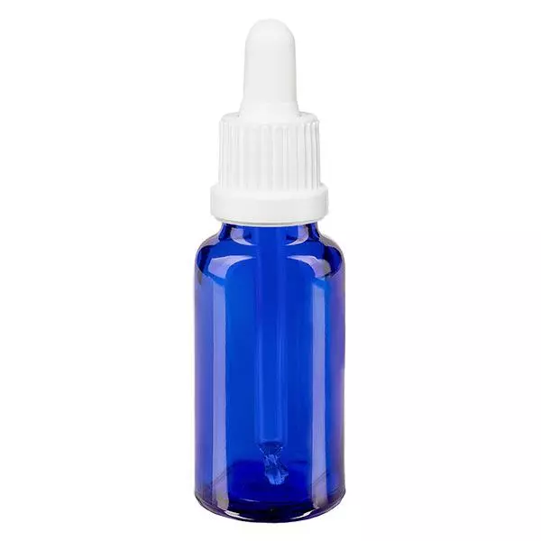 Pipetfles blauw 20ml, pipet wit VR Pipetfles blauw 20ml, pipet wit VR