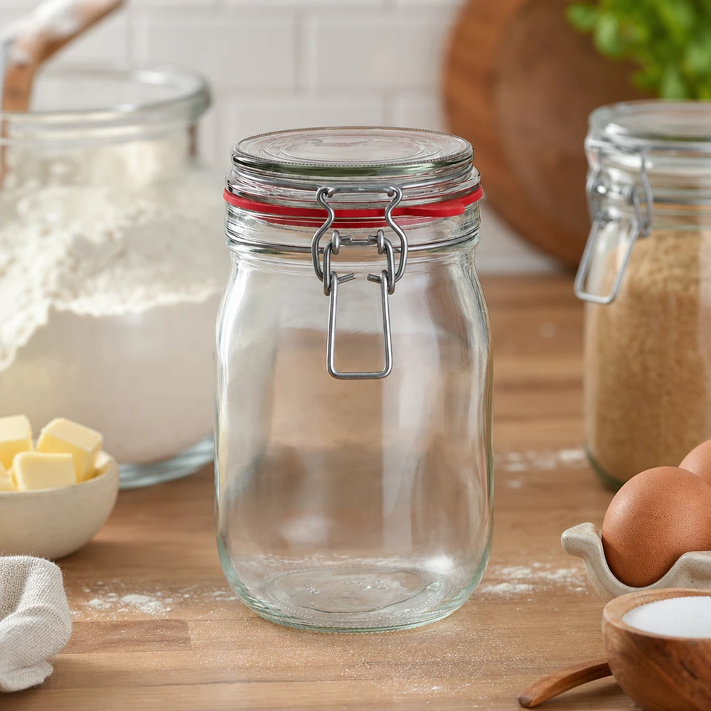 1140 ml voorraadpot type G met beugelsluiting UN..