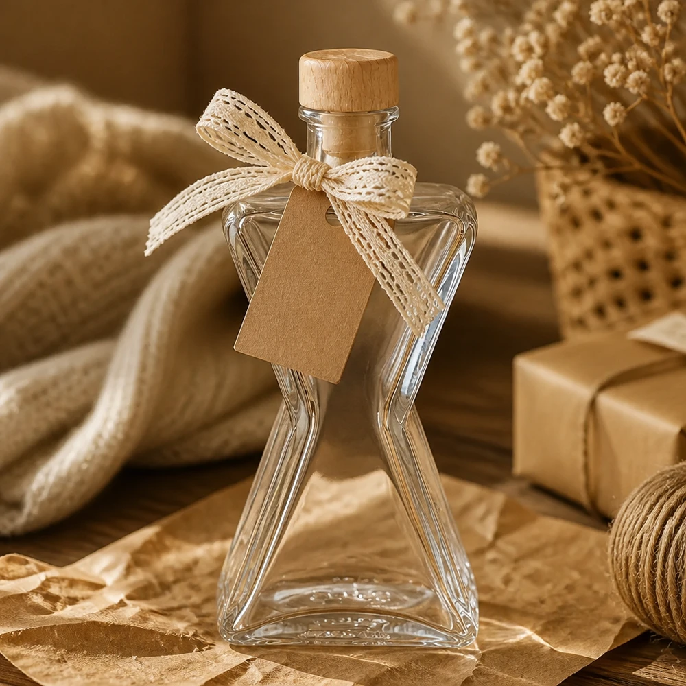 200 ml glazen fles Star met houten kurk UNiTWIST®